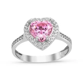 Pembe Kalpli Tektaş Altın Yüzük thumbnail 1