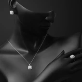 Prenses Baget Model Beyaz Altın Set thumbnail 3