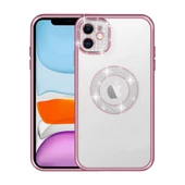 Apple iPhone 11 Kılıf Prıltılı Çıkartılabilir Kamera Lens Korumalı Esta Kapak - 6