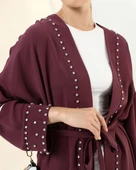 Taş Detaylı Kimono - 70039.020 - Mürdüm - 2