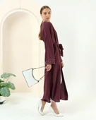 Taş Detaylı Kimono - 70039.020 - Mürdüm - 5