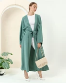 Taş Detaylı Kimono - 70039.100 - Çağla Yeşili - 5