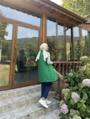 Despina Kapitone Fermuarlı Çıtçıtlı Kolsuz Yelek - 71150.111 - Benetton Yeşil - 6
