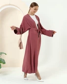 Taş Detaylı Kimono - 70039.101 - Gül Kurusu - 5