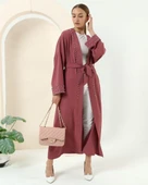 Taş Detaylı Kimono - 70039.101 - Gül Kurusu - 4