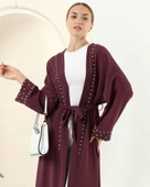 Taş Detaylı Kimono - 70039.020 - Mürdüm - 3
