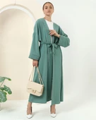 Taş Detaylı Kimono - 70039.100 - Çağla Yeşili - 4