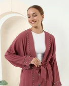 Taş Detaylı Kimono - 70039.101 - Gül Kurusu - 3