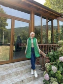 Despina Kapitone Fermuarlı Çıtçıtlı Kolsuz Yelek - 71150.111 - Benetton Yeşil - 4