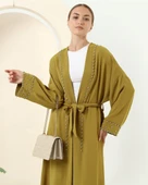 Taş Detaylı Kimono - 70039.108 - Yağ Yeşili - 3
