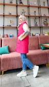 Ahenk Kapitone Cepli Kolsuz Yelek - 71152.025 - Fuşya - 4