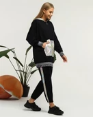 Nursima Triko Detaylı Fermuarlı Spor İkili Takım - 70078.015 - Lacivert thumbnail 2