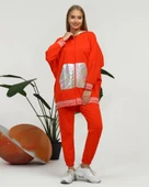 Nursima Triko Detaylı Fermuarlı Spor İkili Takım - 70078.036 - Oranj - 3