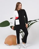 Sıfır Yandan Cep Detaylı Ribanalı İkili Eşofman Spor Takımı - 70086.003 - Siyah - 1