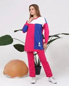 Alya Üç Renk Geçişli Garnili İkili Eşofman Spor Takımı - 70096.025 - Fuşya thumbnail 2