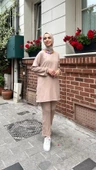 Candy Kolye Detaylı Tunik Pantolon İkili Takım - 71136.026 - Bej - 1