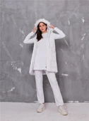 Sarah Kapşonlu Şişme Yelekli Spor Üçlü Takım - 70030.002 - Beyaz thumbnail 10