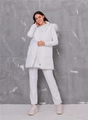Sarah Kapşonlu Şişme Yelekli Spor Üçlü Takım - 70030.002 - Beyaz thumbnail 3
