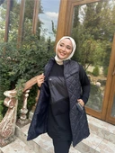 Dafne Cepli Eşofman Kolsuz Yelek Beli Lastikli Pantolon Üçlü Takım - 71149.015 - Lacivert - 4