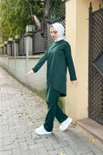 Kruvaze Bisiklet Yaka Sade Basic Tunik Panolon İkili Takım - 03076.021 - Nefti - 6