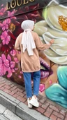 Papatya Taş Detaylı Nakış Baskılı Sweatshirt - 71143.026 - Bej - 9