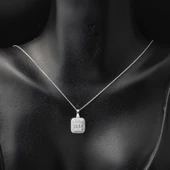 14 Ayar Beyaz Altın Baget Set thumbnail 4