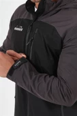 Diadora Elite - Erkek Siyah-Gri Su Geçirmez Spor Yağmurluk - 44YĞM10ELT - 5