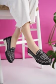 Muggo LUVİ Garantili Kadın Loafer Günlük Eva Taban Casual Makosen Ayakkabı - 11