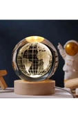 BY-LAMP Dünya Haritası Kristal Top Gece Lambası thumbnail 1