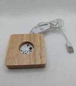 BY-LAMP Aya Çıkan Astronot Kristal Top Gece Lambası thumbnail 2