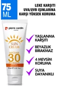 Pierre Cardin SPF 30 Leke Karşıtı Yüksek Koruyucu Yüz Güneş Kremi 75 ML Normal Ve Kuru Ciltler İçin - 6