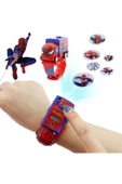 Kumik Spiderman Arabalı Ve Projeksiyonlu Saat 6 Farklı Karakteri Duvara Yansıtır - 1