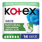 Kotex Natural Super Ekonomik Gece Hijyenik Ped 14'lü - 1