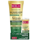 Bioblas Argan Saç Bakım Kremi 250 ml + Sıvı Saç Kremi 115 ml Hediye - 1