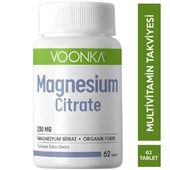 Voonka Magnesium Citrate 200 mg 62 Kapsül thumbnail 2