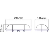Horoz Aydos 15W Oval Beyaz Led Nem Su Geçirmez Banyo Bahçe Modern Tavan Lambası Beyaz Işık - 3