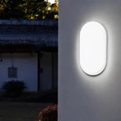 Horoz Aydos 15W Oval Beyaz  Led Nem Su Geçirmez Banyo Bahçe Modern Tavan Lambası Beyaz Işık - 5