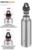 Revomax 592 ML Büyük Kapasiteli Özel Kapak Sistemli 18saat Sıcak/36 Saat Soğuk  Çelik Termos -592ML - 3