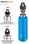 Revomax 592 ML Büyük Kapasiteli Özel Kapak Sistemli 18saat Sıcak/36 Saat Soğuk  Çelik Termos -592ML - 11