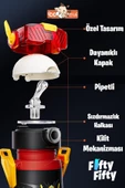 CocoSmile Özel Kutulu 500 ML Pipetli Çelik Termos -Boyun Askılı- 4 Farklı Robot Modeli  cs0001 - 9