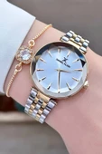 Daniel Klein DKISTE1015 Gold Gümüş Renk Hediye Paketli Kadın Kol Saati ve Bileklik - 2