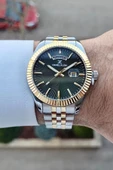 Daniel Klein DKISTE1012 Kadranı Yeşil Kordonu Gold Gümüş Renk Hediye Paketli Takvim ve Günlü Erkek Kol Saati - 2