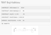 BOBIN + BUJI KABLOSU SETI DAEWOO LACETTI - 1