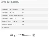 BOBIN + BUJI KABLOSU SETI LACETTI 1.4 16V - 1