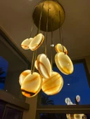 A-7106-5Y-15215215 BEŞLİ YUVARLAK MERMER AVİZE thumbnail 3