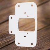 Dolap Kapak Taş Menteşe Tamir Sacı Pratik Onarım Kiti Beyaz Metal Yuva Tablası 6.5 x 9 cm - 3