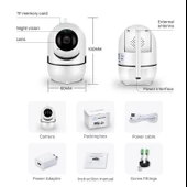 Ev Güvenlik 1080p Wifi Akıllı Kamera Bebek Monitör Hareket Algılama Sesli Alarm Ses Dinleme Gece Görüş Tf Kart Bulut Dep - 6