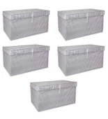 Çok Amaçlı Düzenleyici Kutu Organizer Cırt Cırtlı Hurç Mega Plus Boy 40cm X 30cm X 70cm (5 Adet) - 1