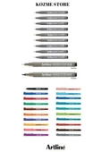 Drawing Teknik Çizim Kalemi 11'li Set+200 Fineliner 0.4 Mm Ince Uçlu Yazı Çizim Kalemi 20 Renk Set - 1
