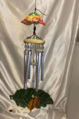 Deprem Çanı Zili Rüzgar Çanı Ahşap Kaplumbağa Figürlü 6 Metal Borulu thumbnail 5